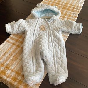 NWT Blue faux fur lined pram